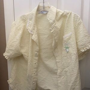 FINAL MARKDOWN Hillard and Hanson seersucker sleep top medium